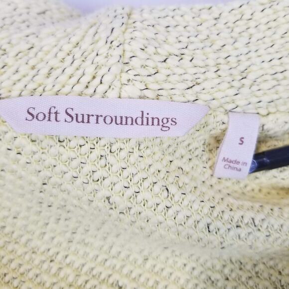 Soft Surroundings Sweater Womens Small Yellow Cowl Neck Breakwater Tunic 2A793 - Picture 3 of 10